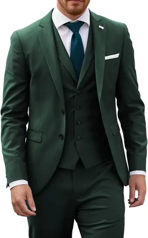 3 Piece Mens Suit Regular Fit Wedding Suit Prom Formal Suits for Men Business Suits Jacket Vest Pants Set