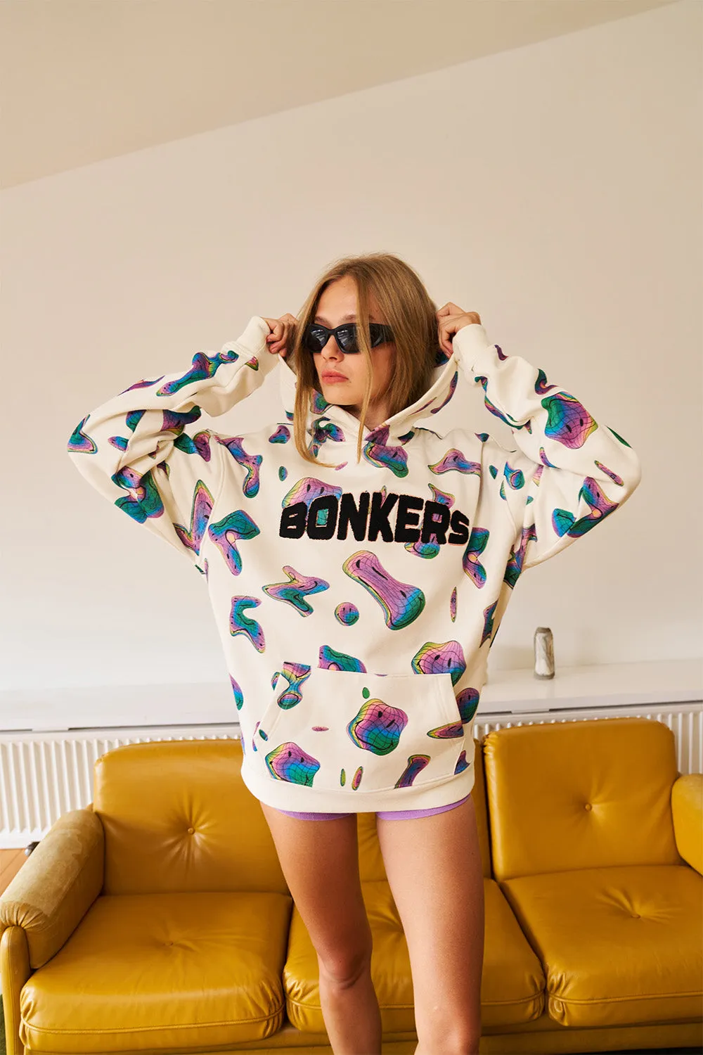 Beige Smiley Originals Hoodie
