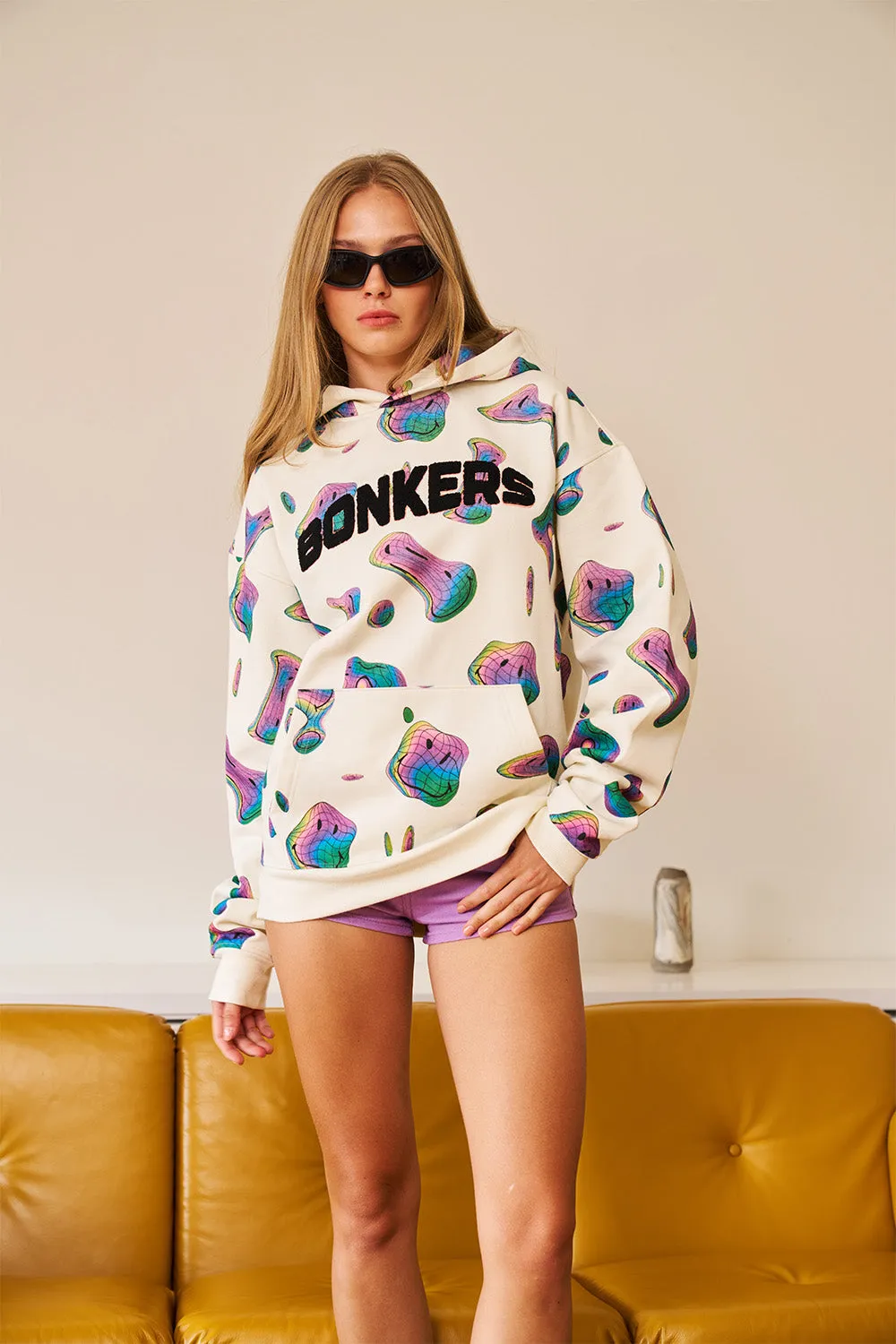 Beige Smiley Originals Hoodie