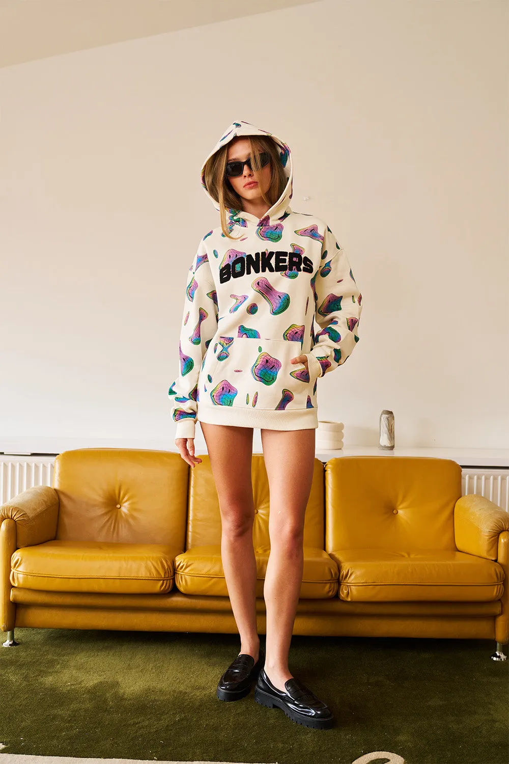 Beige Smiley Originals Hoodie
