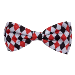 Bow Tie | Preppy Argyle Red