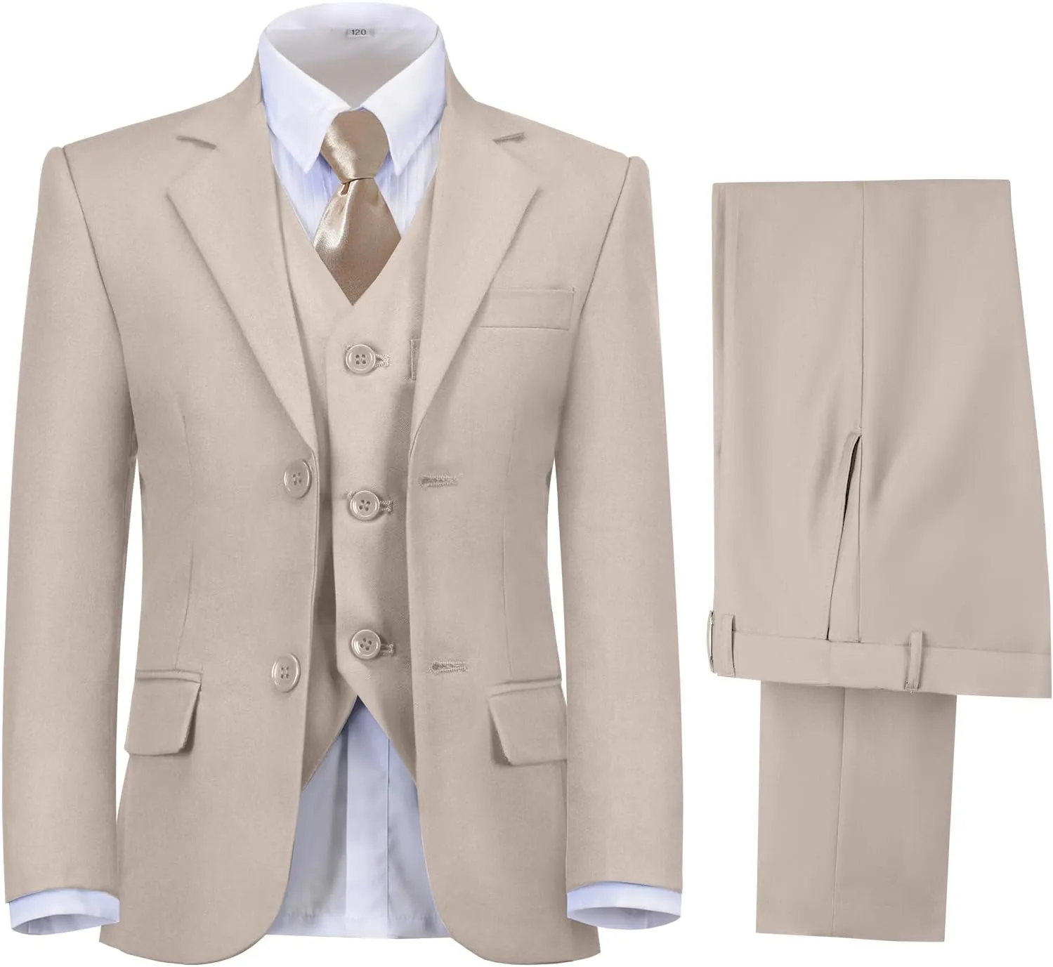 Boys' Formal Suit Set Slim Fit Kids Formal Suits Toddler Tuxedo Wedding Prom Classic Outfit for Teen
