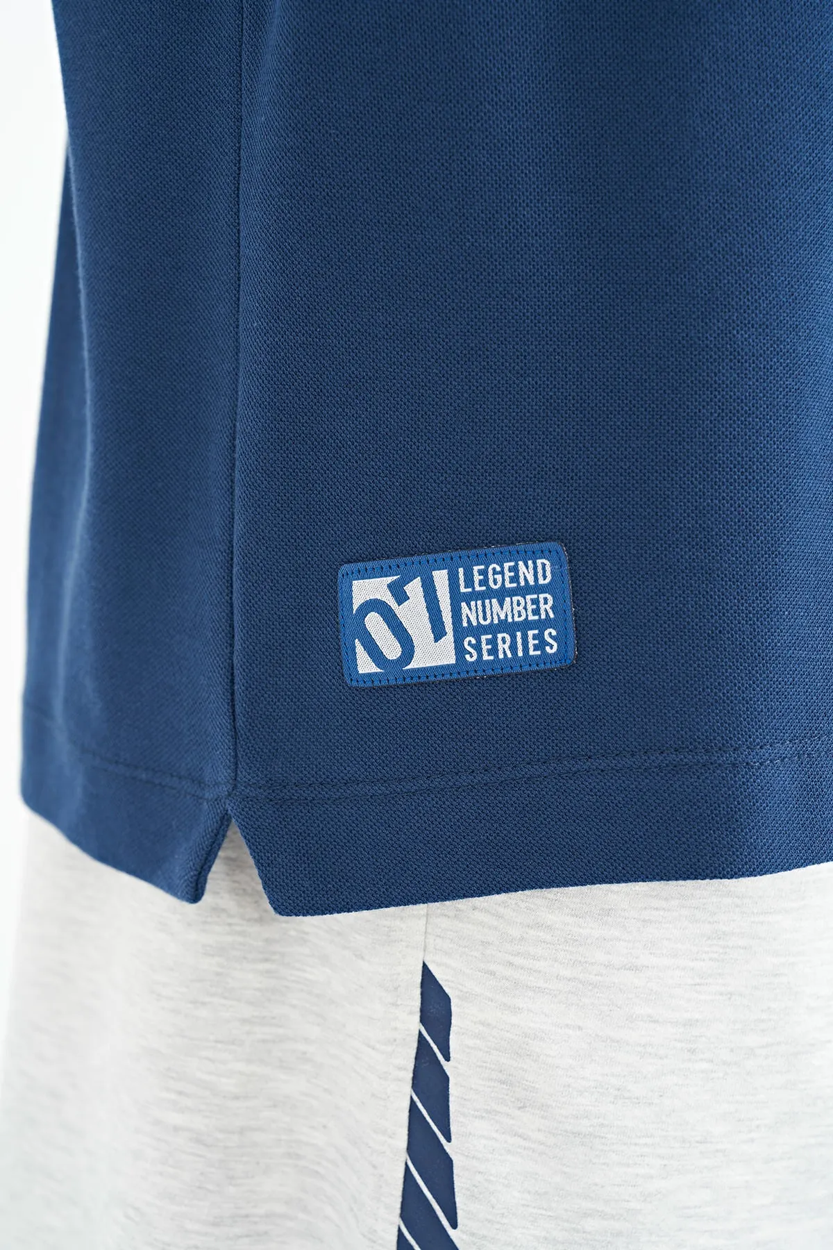 cep detayli baskili standart kalip polo yaka erkek t-shirt - 88241