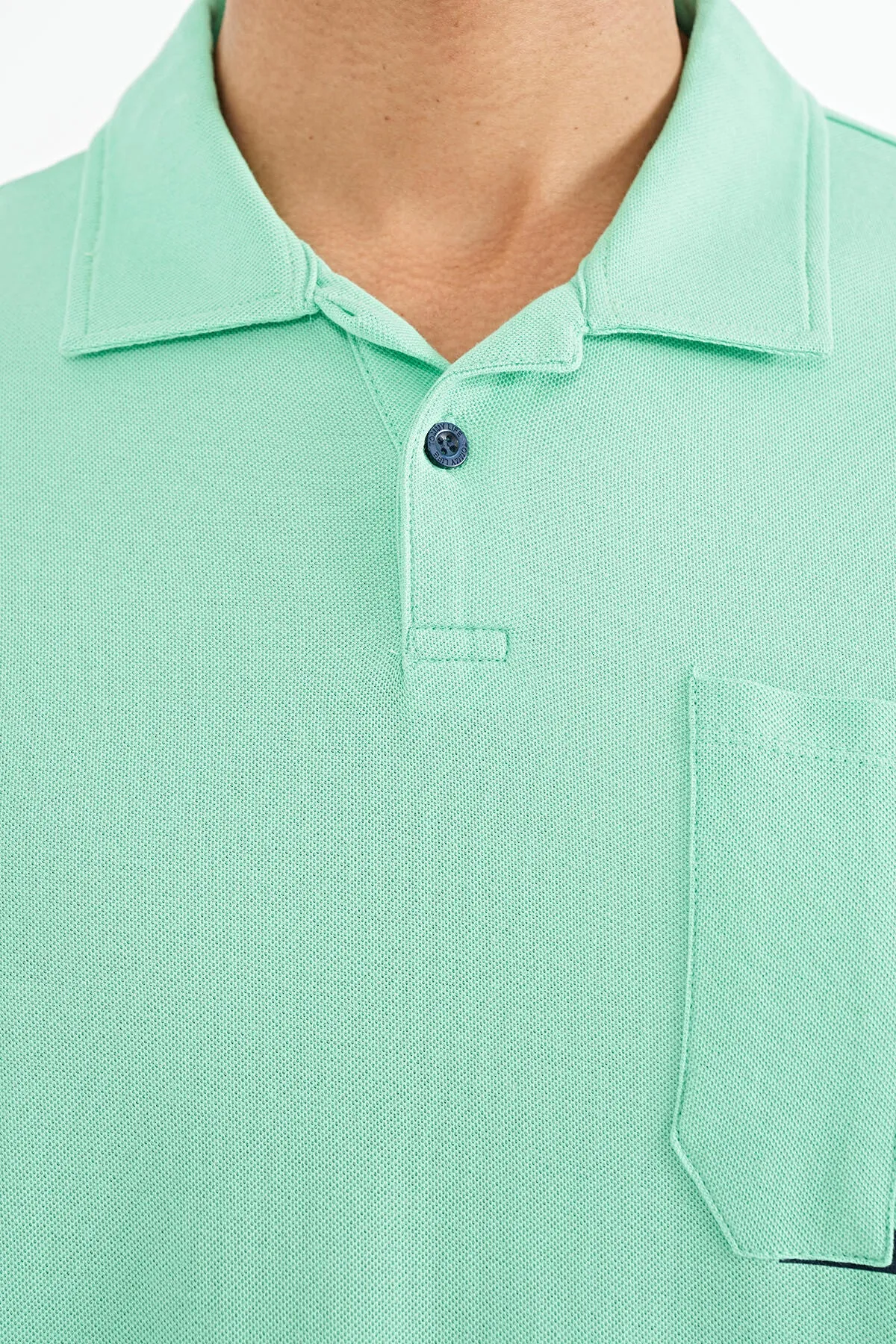 cep detayli baskili standart kalip polo yaka erkek t-shirt - 88241