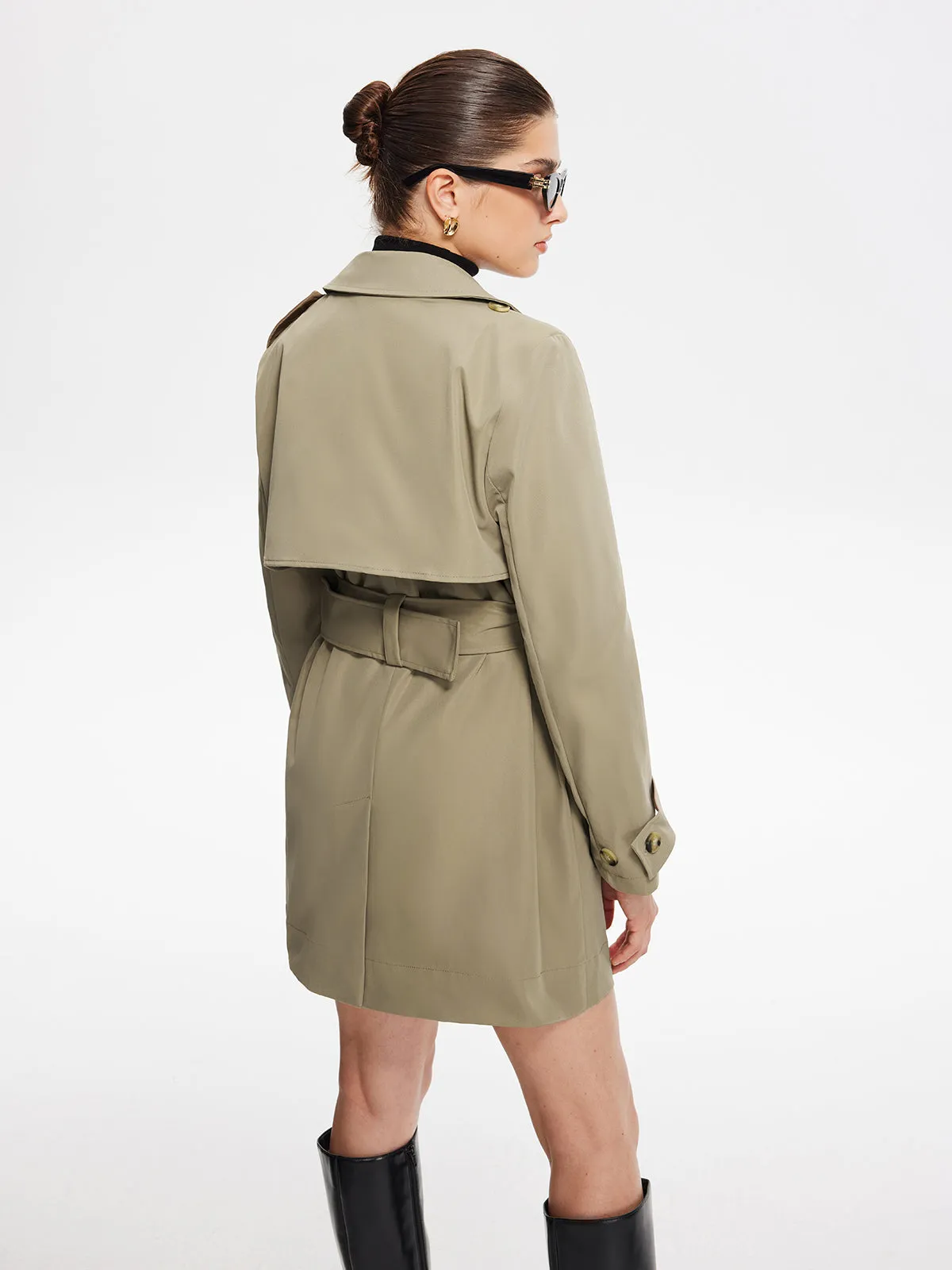 Chicmy-Wide-Belted Lapel Trench Coat