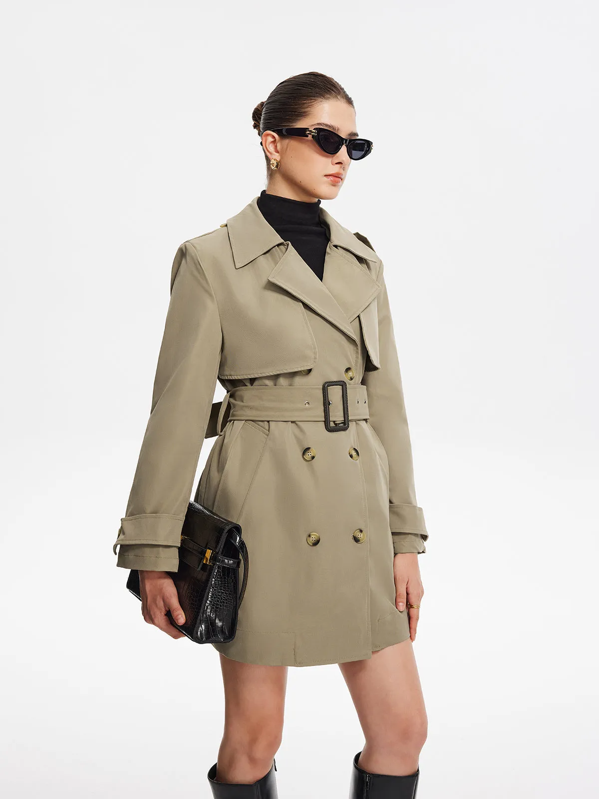 Chicmy-Wide-Belted Lapel Trench Coat