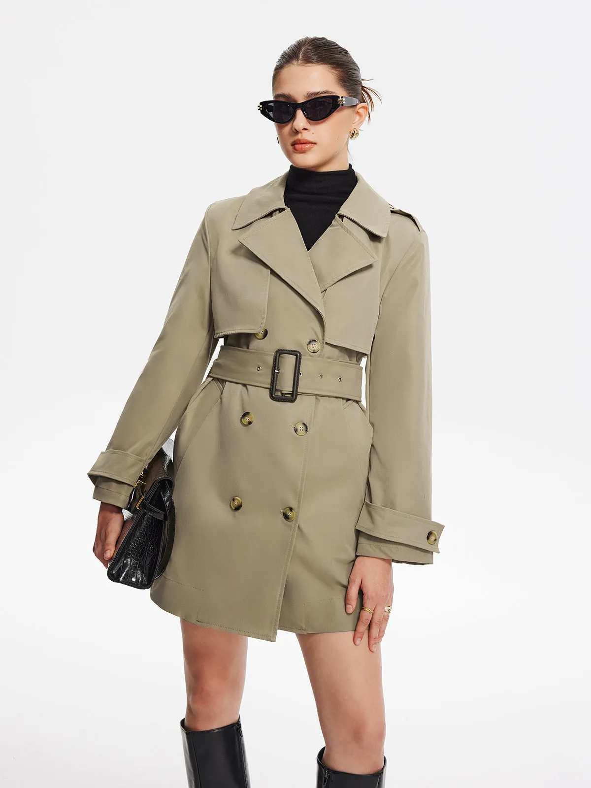 Chicmy-Wide-Belted Lapel Trench Coat