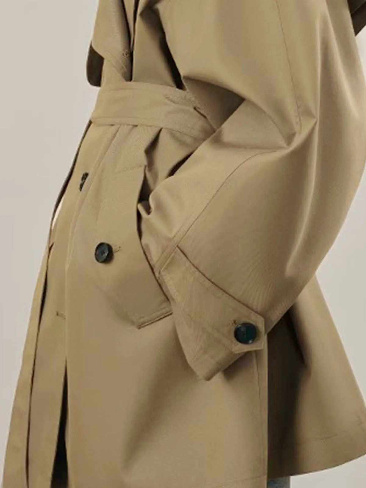 Chicmy-Winter Outfits Christmas Thanksgiving Gift New Year's Eve Outfits Streetwear Fashion Lapel Loose Belted Trench Coat