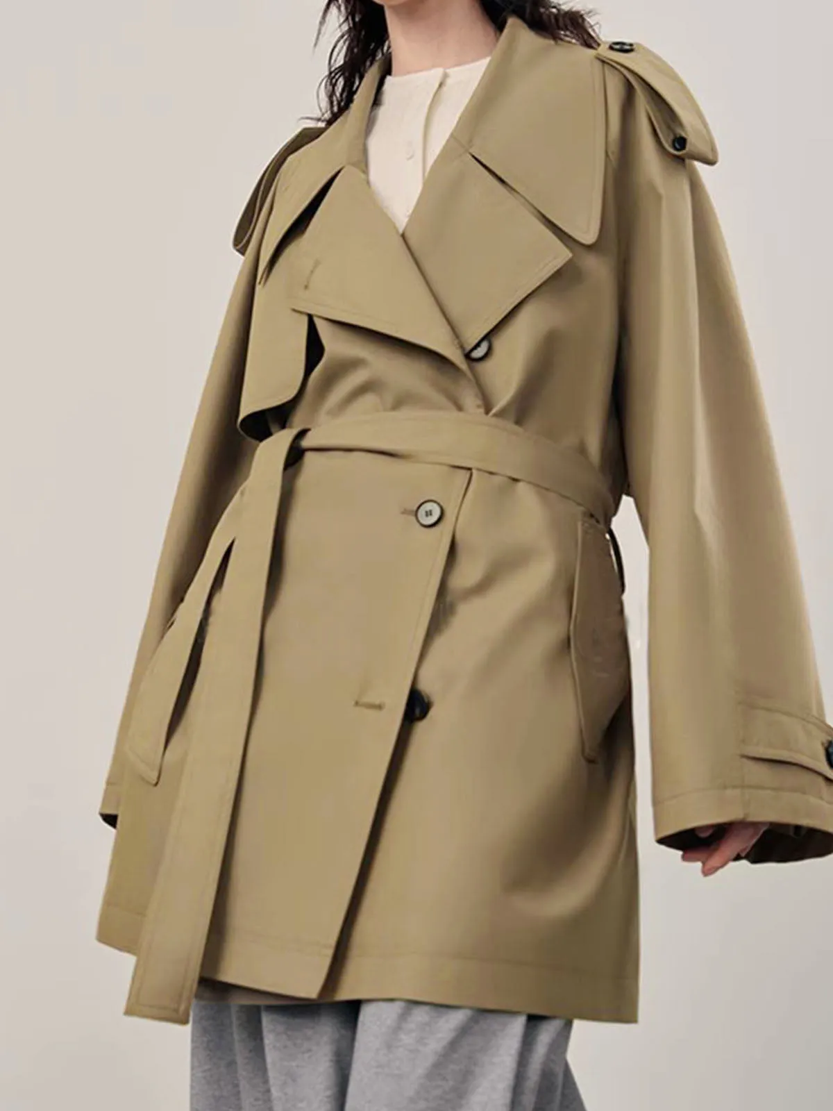 Chicmy-Winter Outfits Christmas Thanksgiving Gift New Year's Eve Outfits Streetwear Fashion Lapel Loose Belted Trench Coat