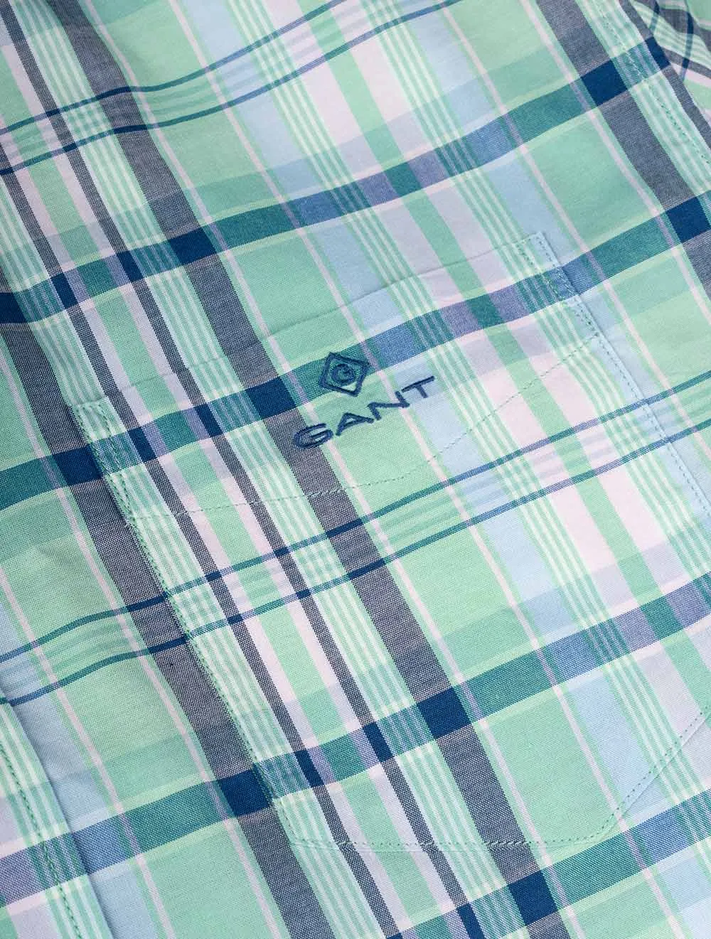 Colourful Check Shortsleeve Shirt Absinthe Green
