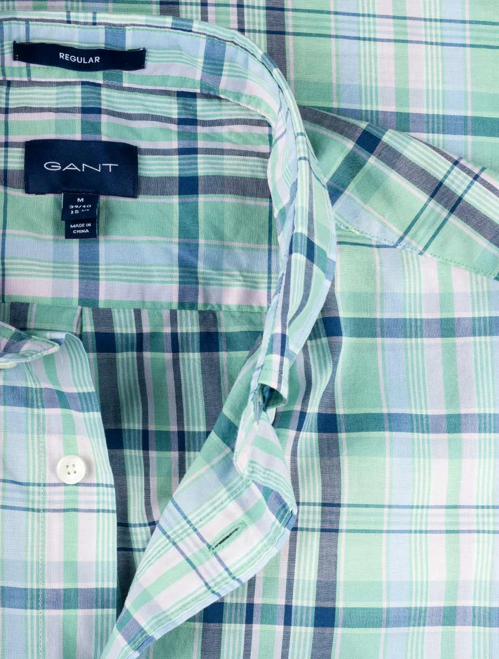 Colourful Check Shortsleeve Shirt Absinthe Green