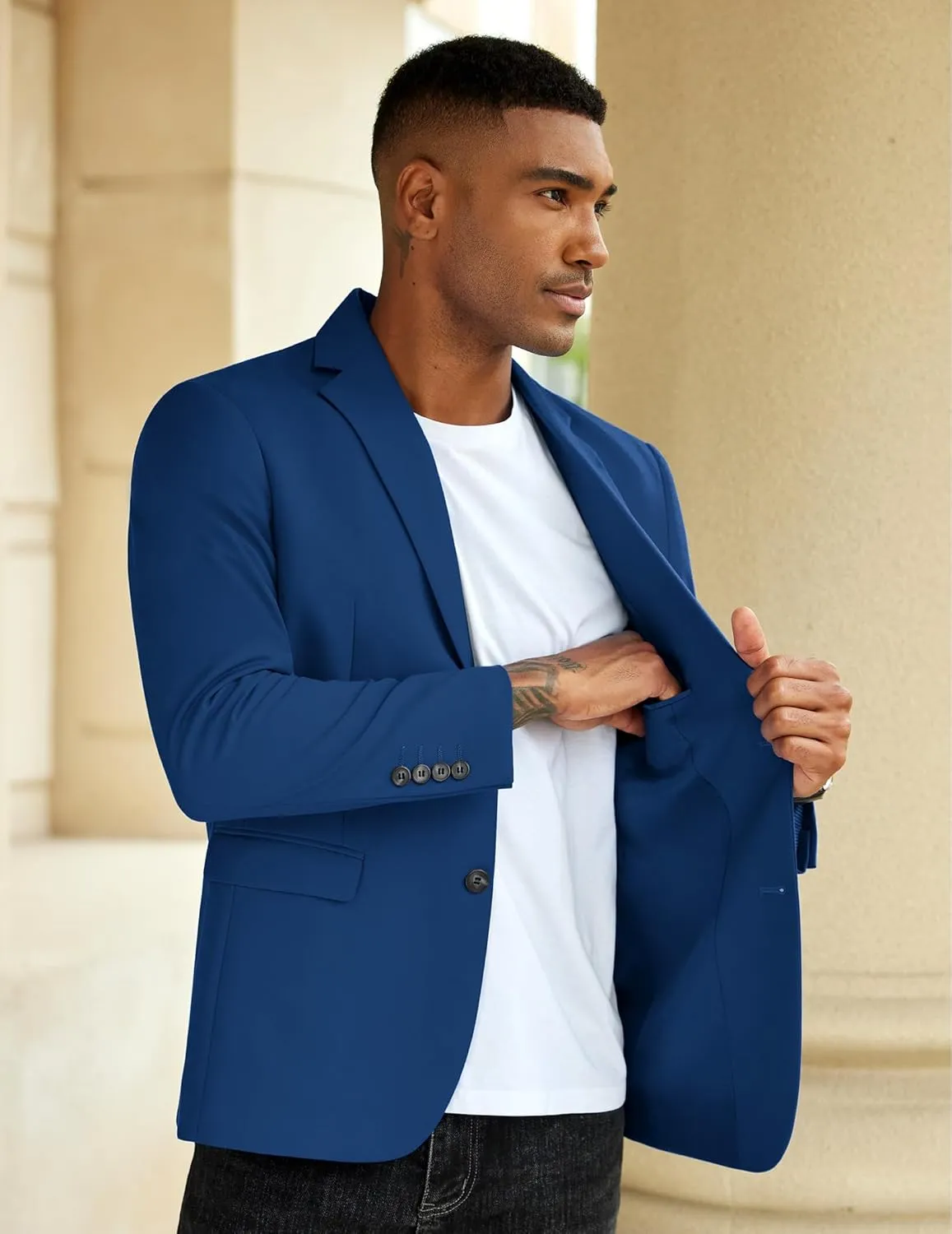 COOFANDY Men's Casual Blazer Slim Fit Sport Coat Suit Jacket Lightweight Two Button Blazer Jacket