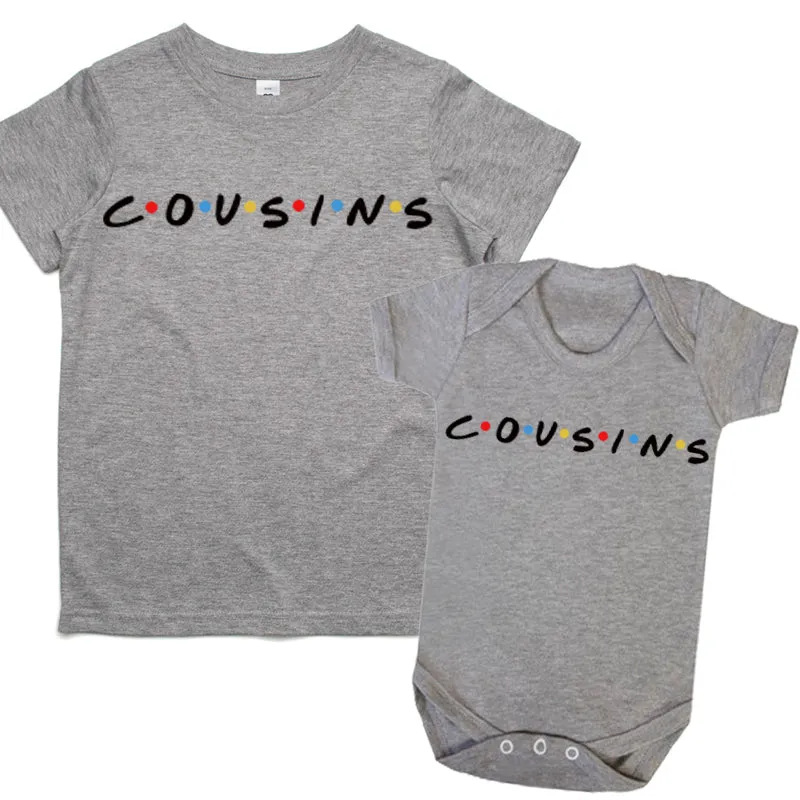 Cousins Show Matching Baby Vests & T-Shirts (MRK X)