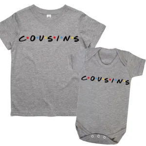 Cousins Show Matching Baby Vests & T-Shirts (MRK X)