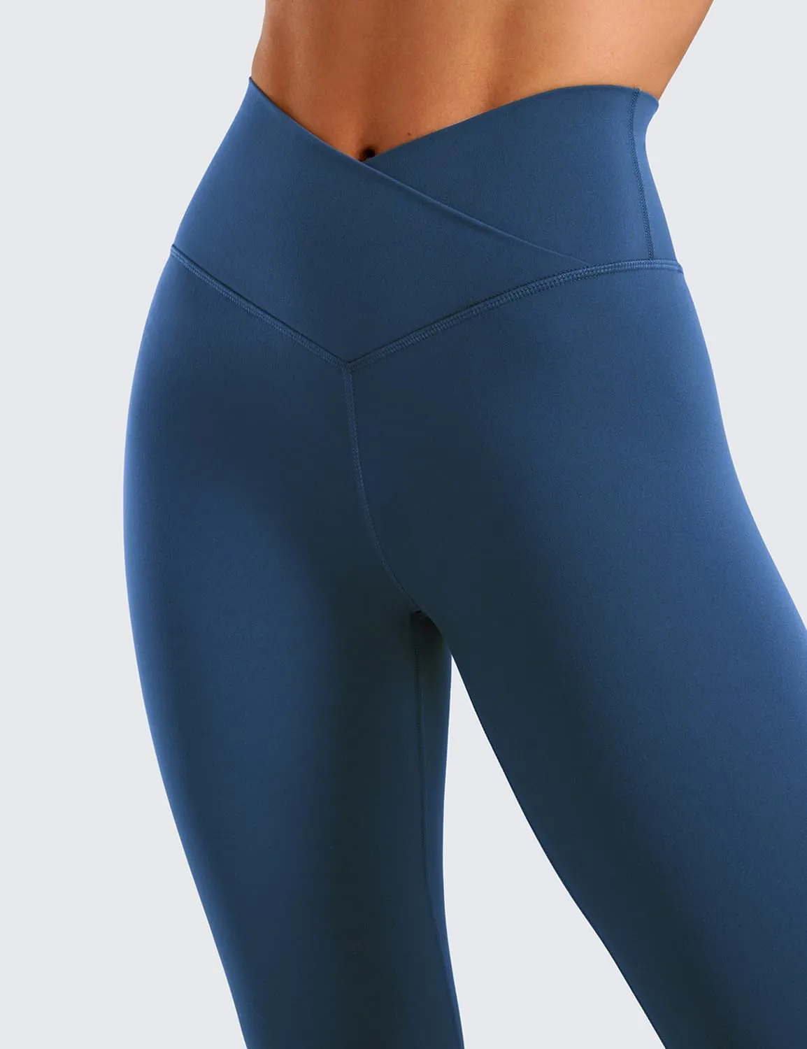CRZ YOGA Womens Butterluxe Crossover High Waist Workout Leggings 28" - Criss Cross Full Length Gym Lounge Athletic Yoga Pants