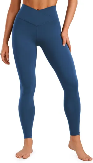 CRZ YOGA Womens Butterluxe Crossover High Waist Workout Leggings 28" - Criss Cross Full Length Gym Lounge Athletic Yoga Pants