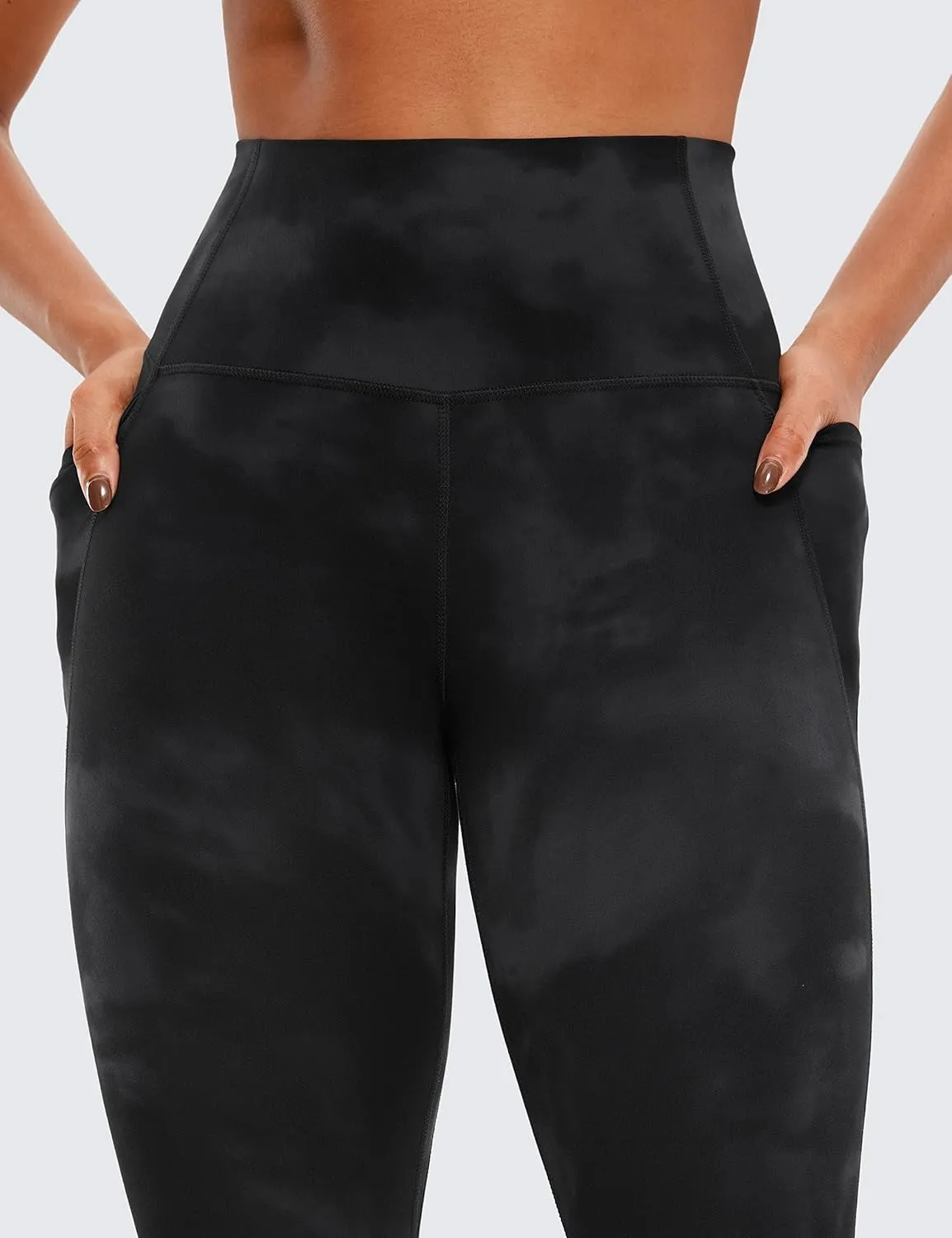 CRZ YOGA Womens Butterluxe Workout Yoga Capri Leggings 23 Inches - High Waist Crop Pants with Pockets Buttery Soft Gym