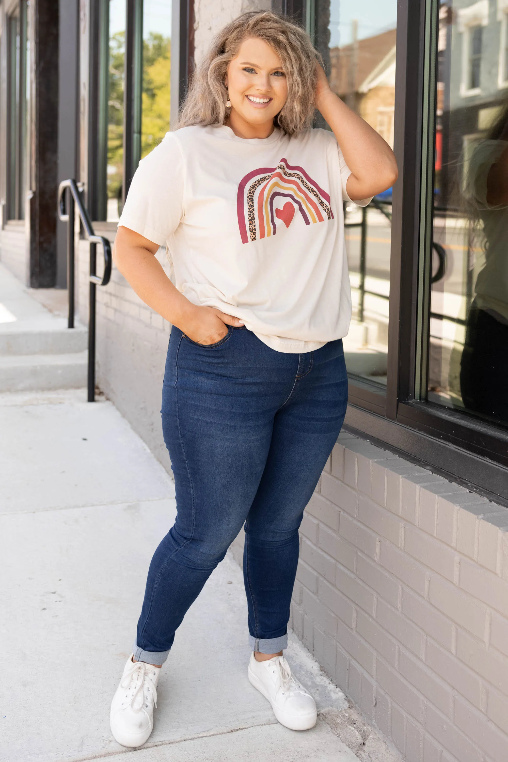 Fall Rainbow Tee, Natural