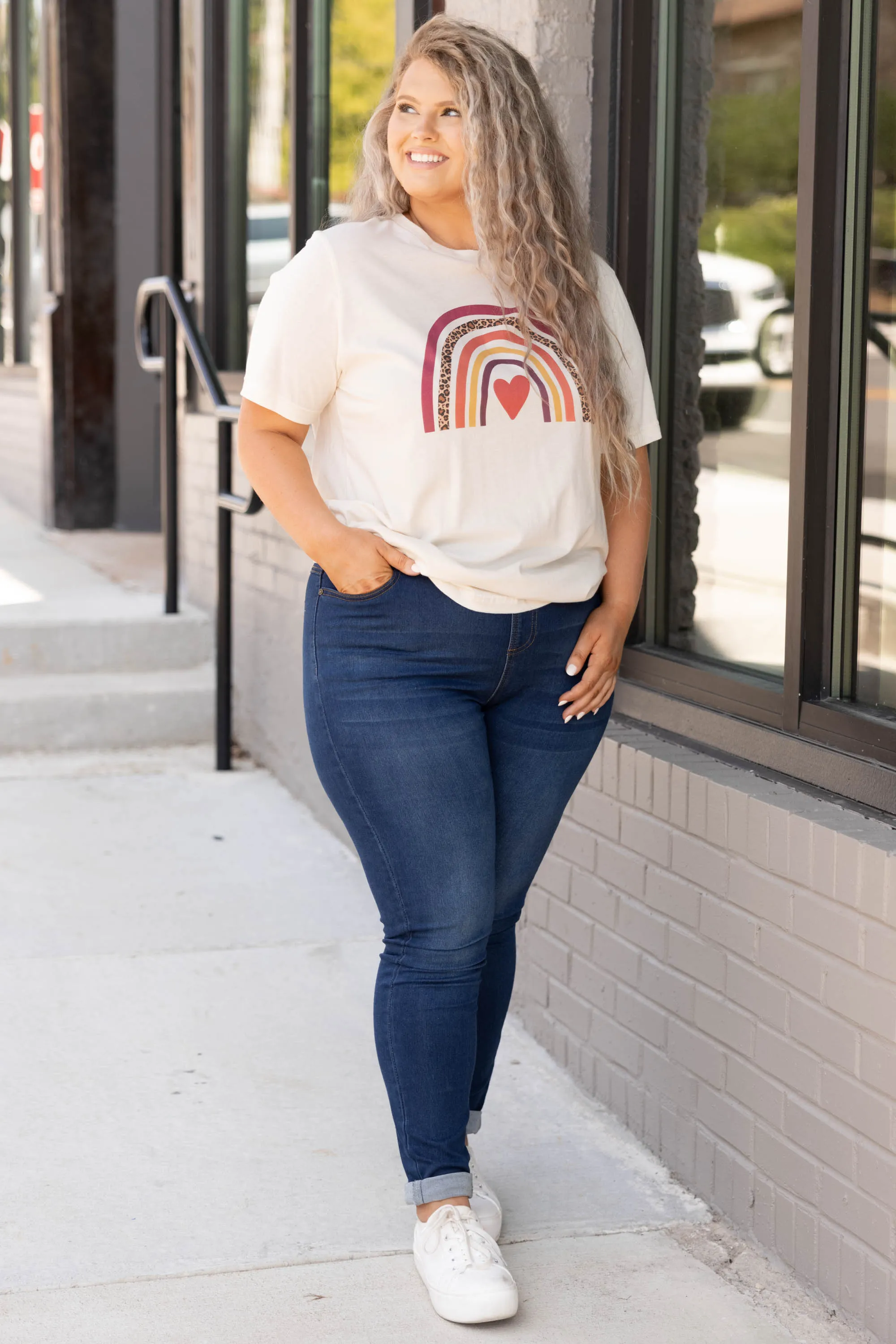 Fall Rainbow Tee, Natural