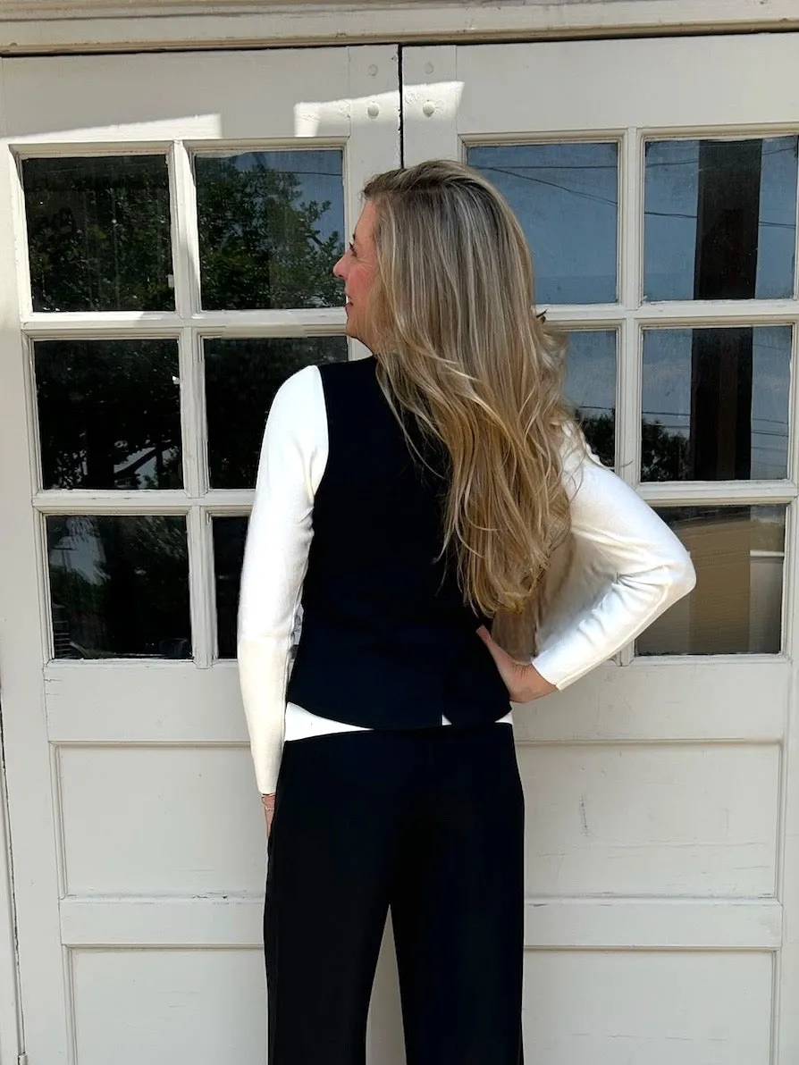 *FINAL SALE* Molly Bracken Woven Button Front Vest