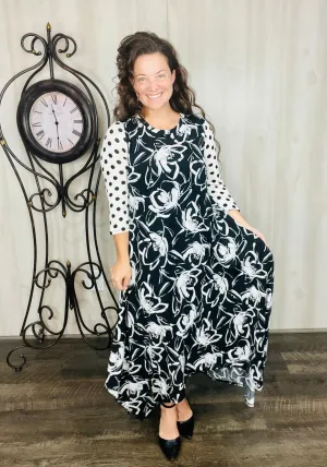 Floral & Polkadot Love Dress