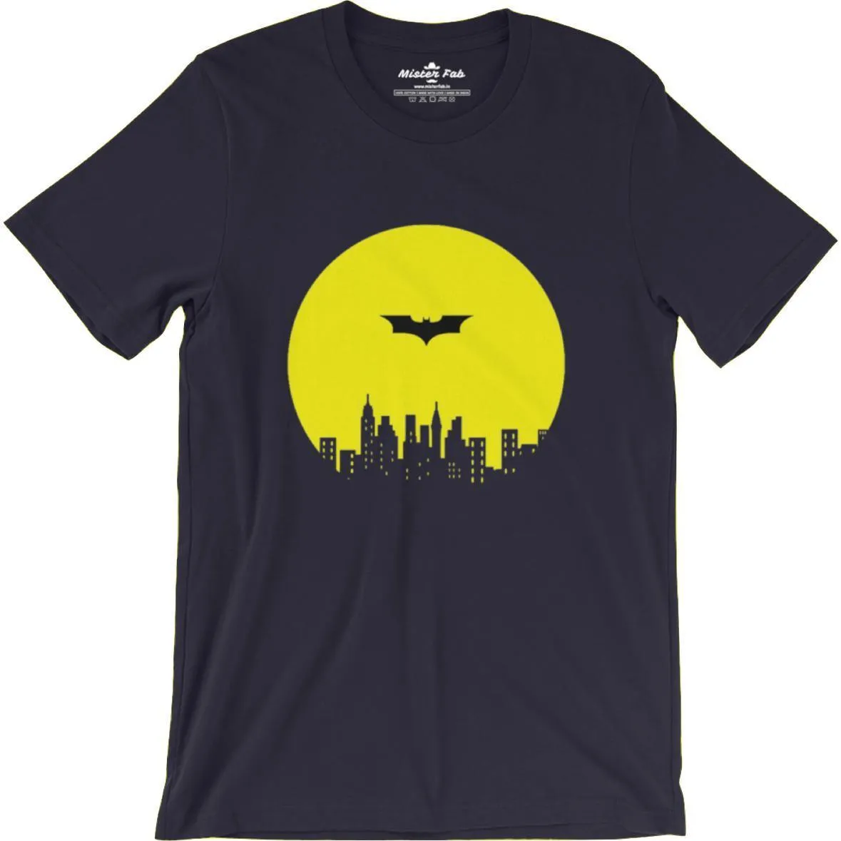 Flying batman round Neck T-Shirts