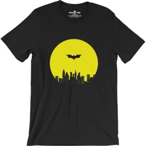 Flying batman round Neck T-Shirts