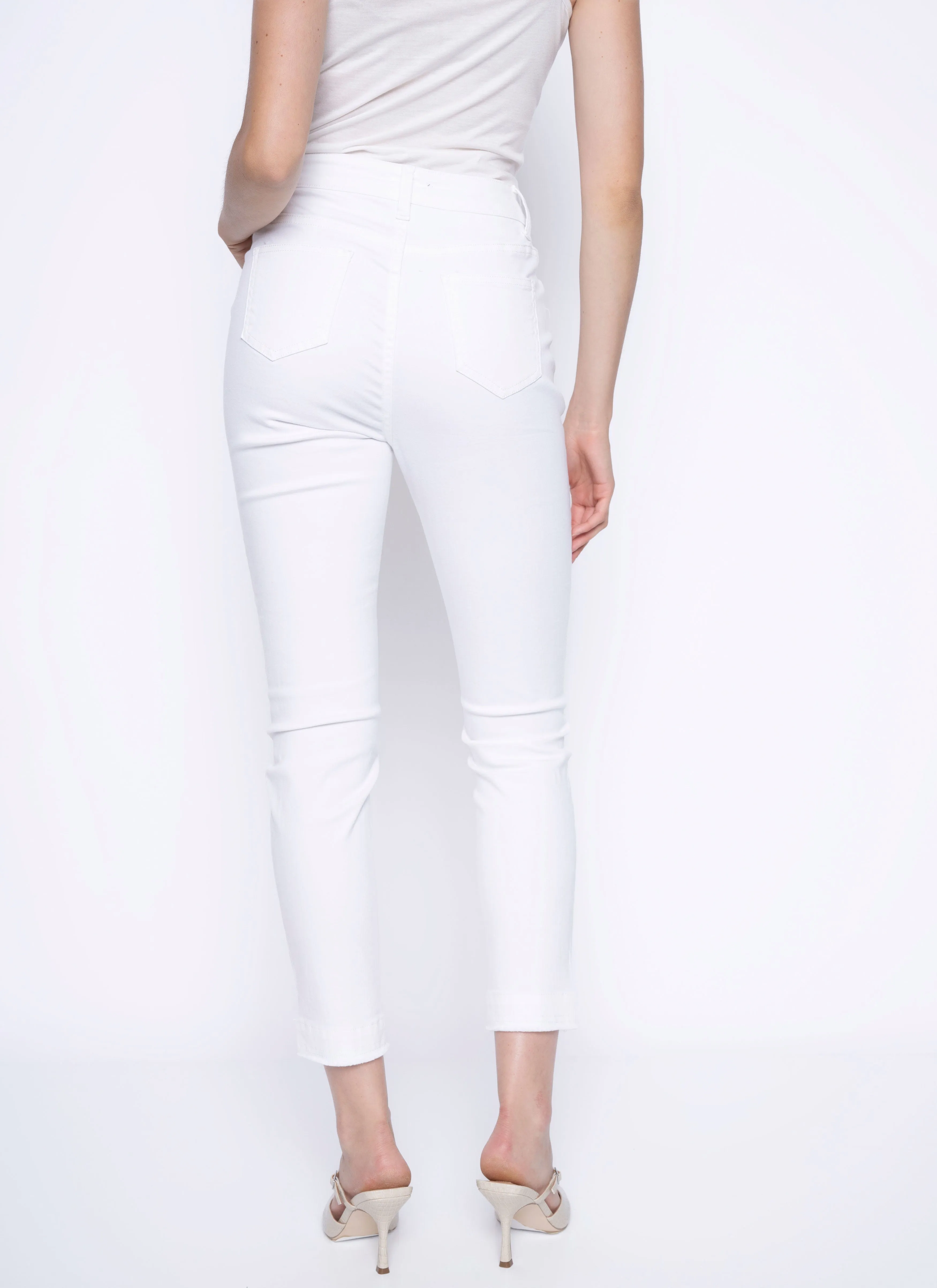 Frayed-Edge Denim Jeans
