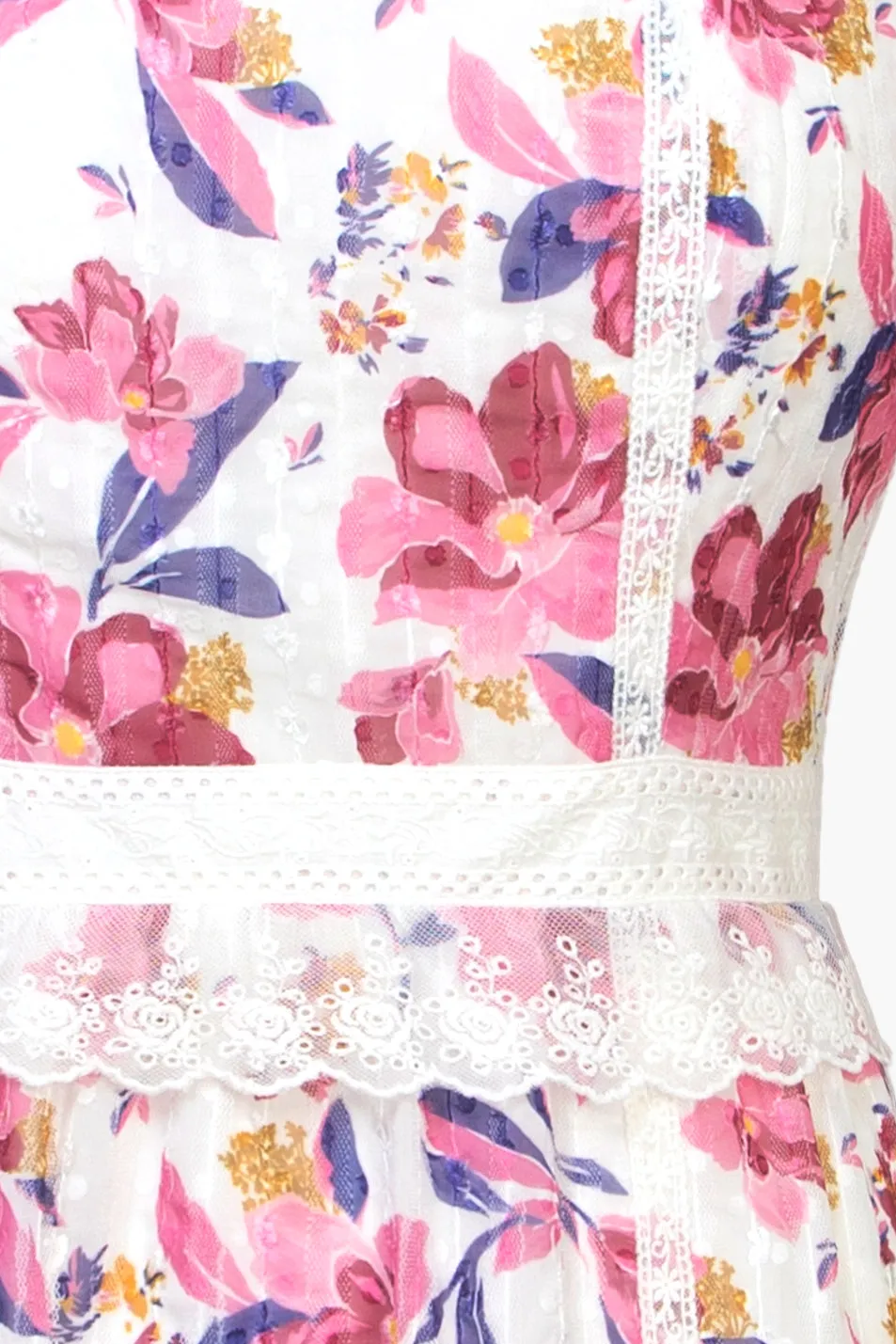 FREIJA LACE INSET MIDI DRESS