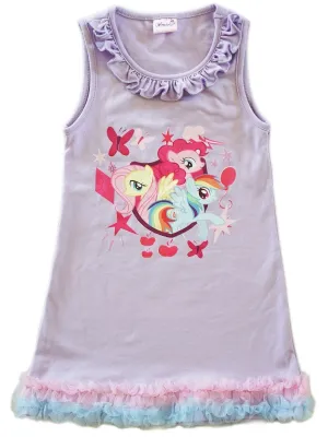 Girls Lavender My Little Pony Print Ruffle Cotton Dress 9M-8