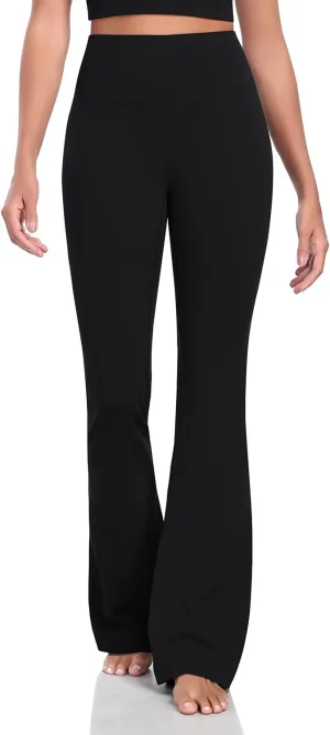 HeyNuts Harmony Flare Leggings 29"/30.5"/32.5"/34.5", High Waisted Tummy Control Wide Leg Bootcut Yoga Pants Lounge Soft