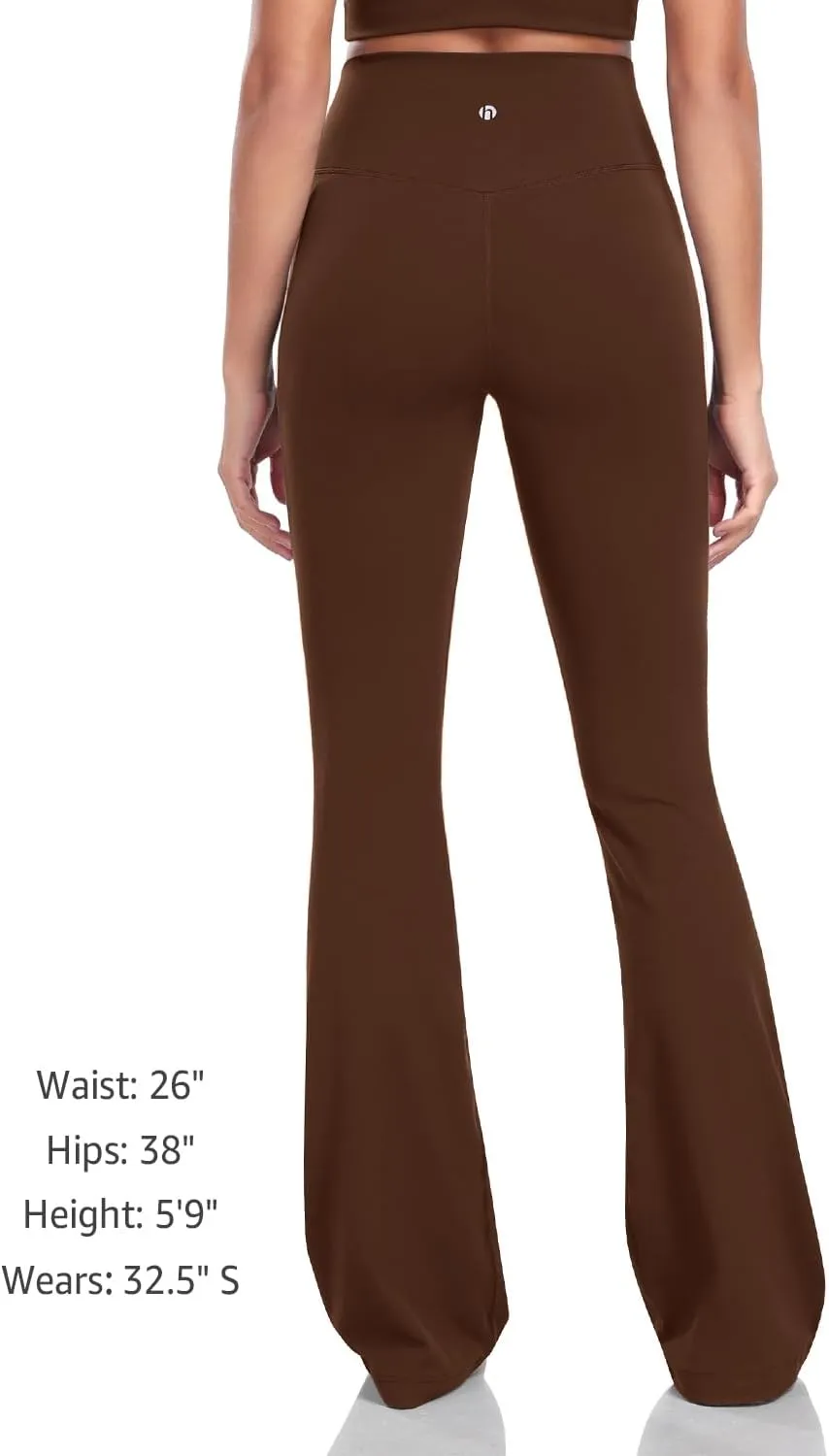 HeyNuts Harmony Flare Leggings 29"/30.5"/32.5"/34.5", High Waisted Tummy Control Wide Leg Bootcut Yoga Pants Lounge Soft