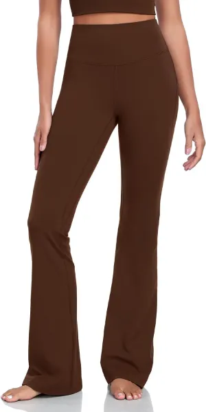 HeyNuts Harmony Flare Leggings 29"/30.5"/32.5"/34.5", High Waisted Tummy Control Wide Leg Bootcut Yoga Pants Lounge Soft
