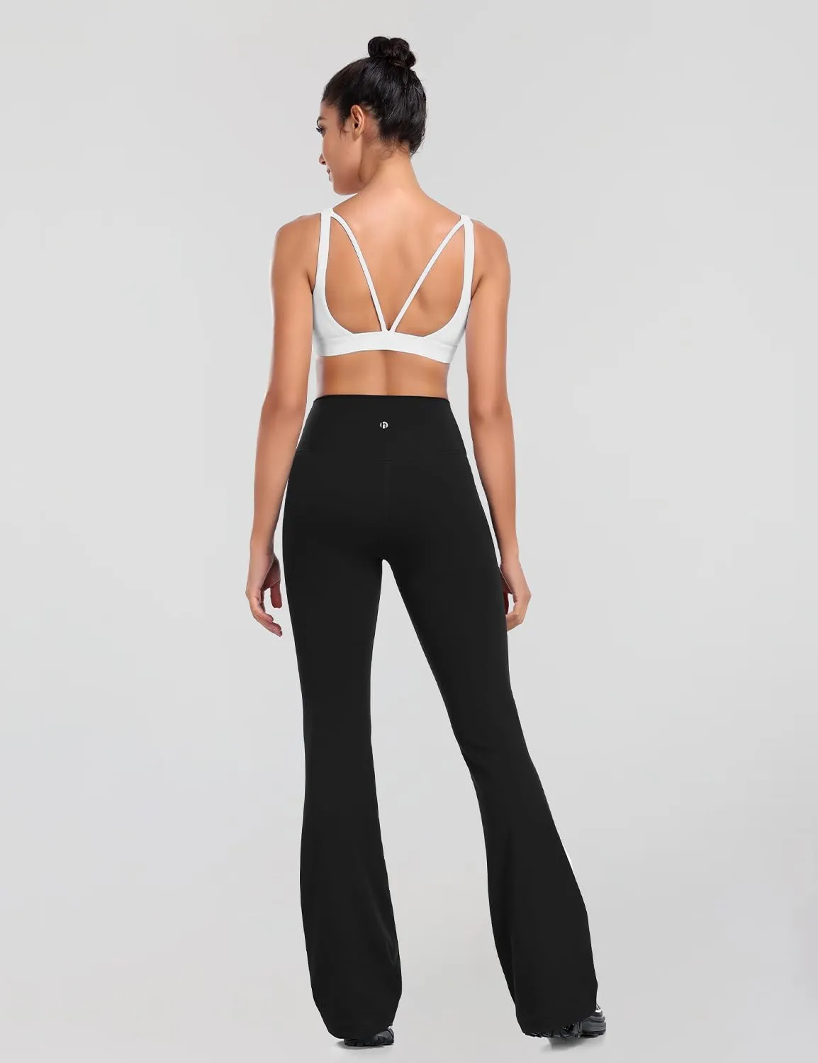 HeyNuts Harmony Flare Leggings 29"/30.5"/32.5"/34.5", High Waisted Tummy Control Wide Leg Bootcut Yoga Pants Lounge Soft