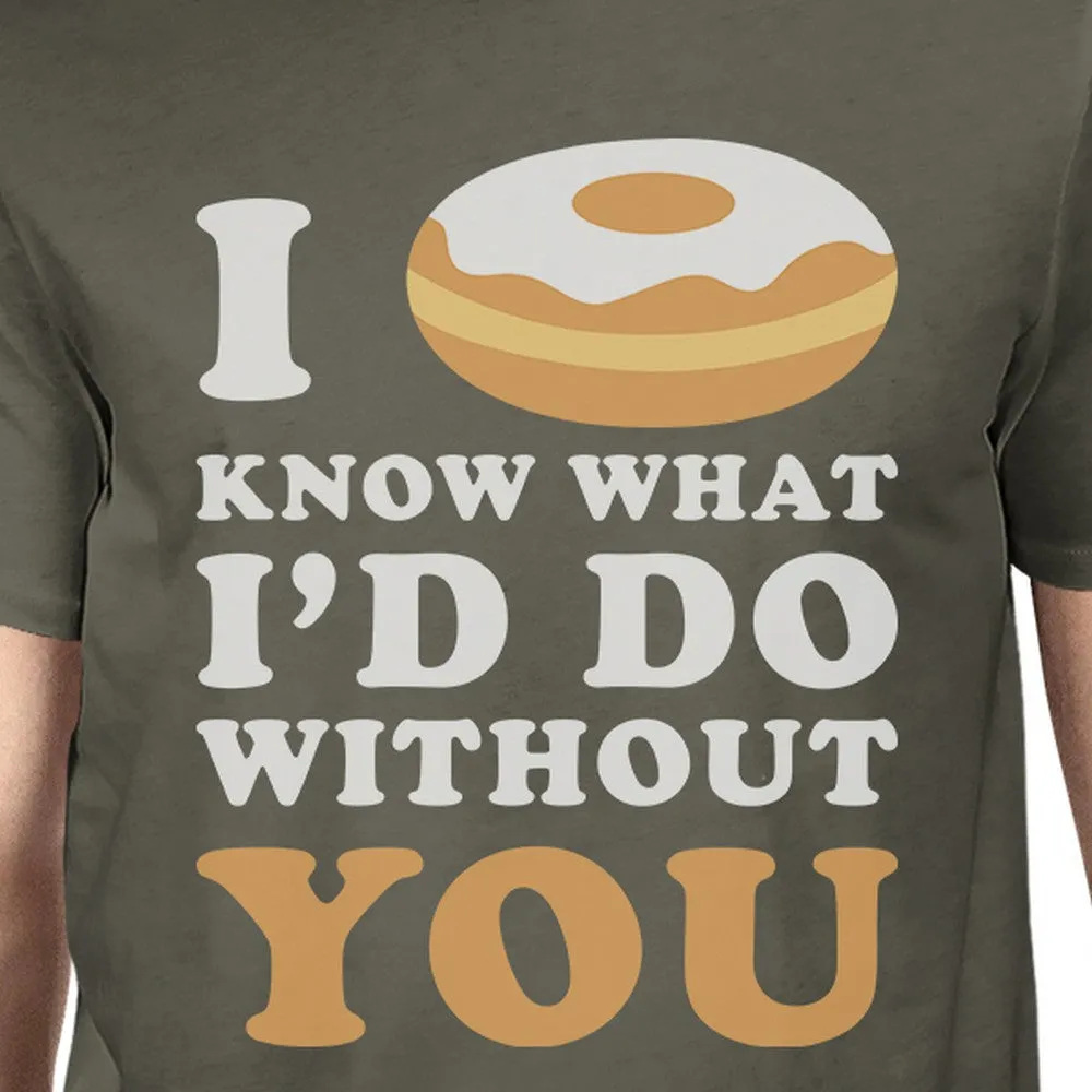 I Doughnut Know Men's Dark Grey Funny Graphic Witty Quote T Shirt