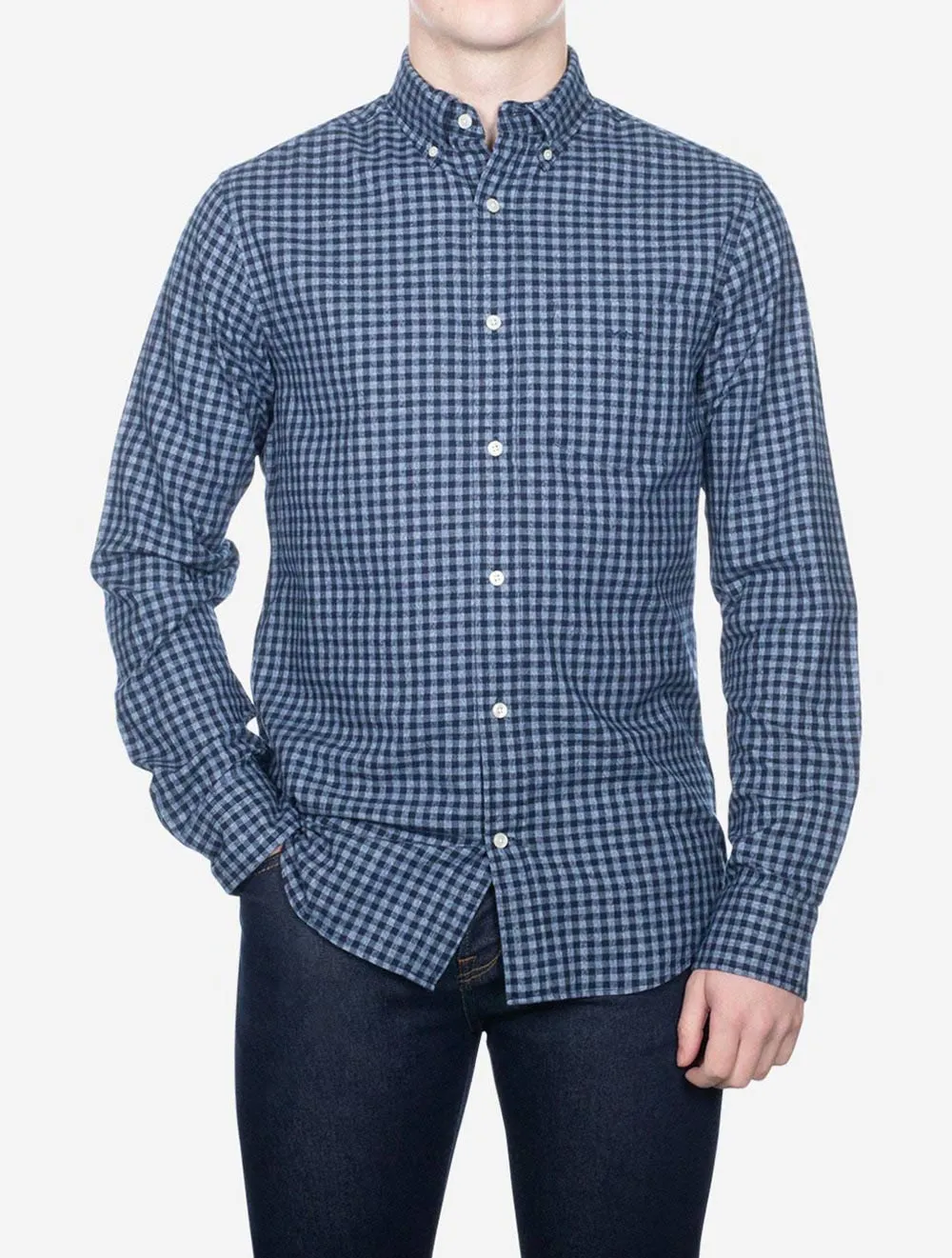 Jaspe Gingham Shirt Marine