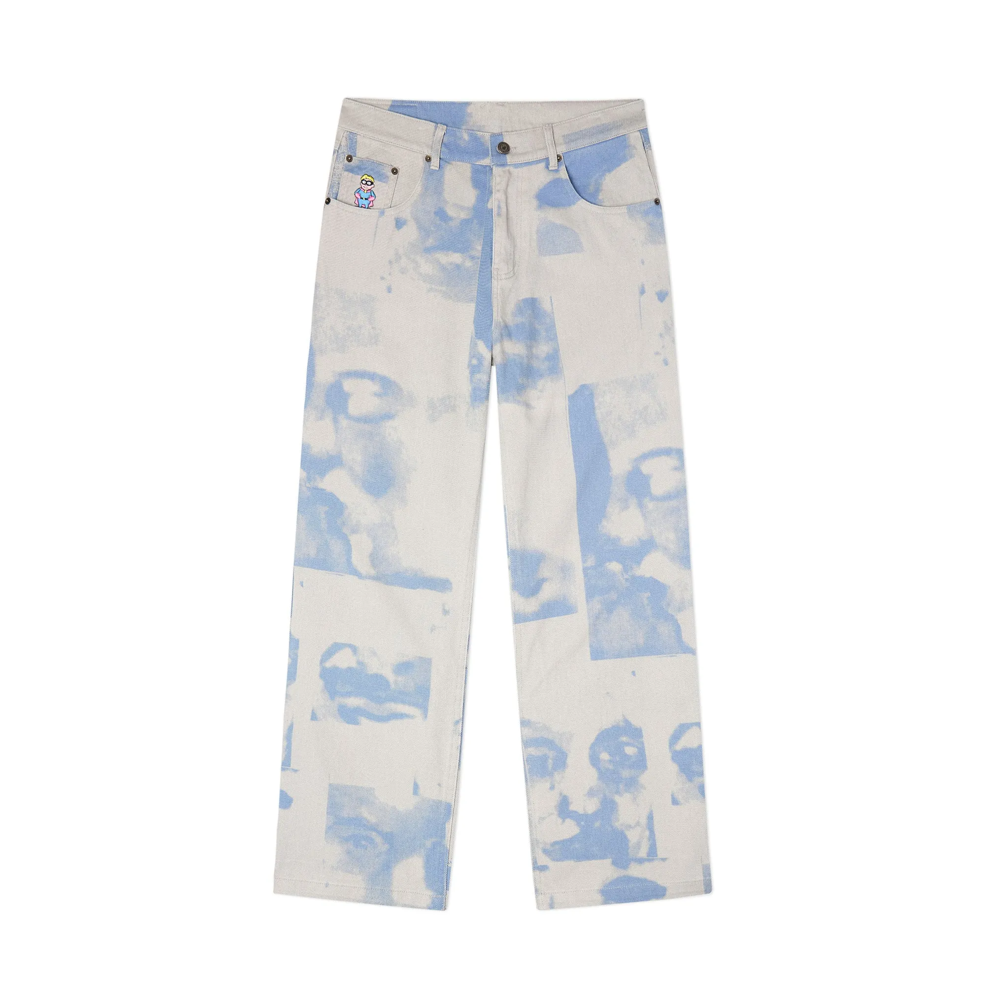 Kidsuper Mens Faces Collage Twill Pants