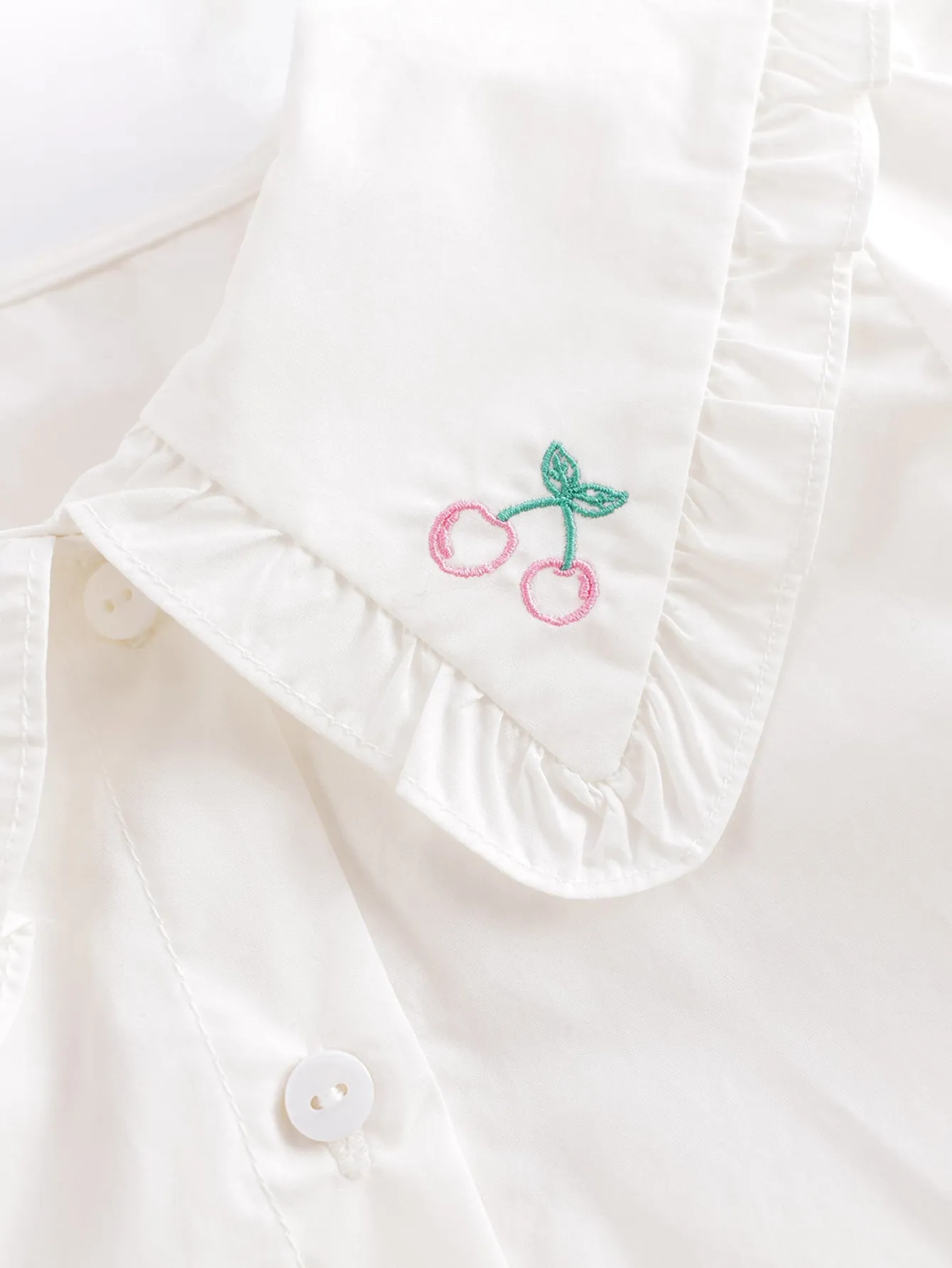 MARC & JANIE Girls Large Peter Pan Collar White Shirts 230179
