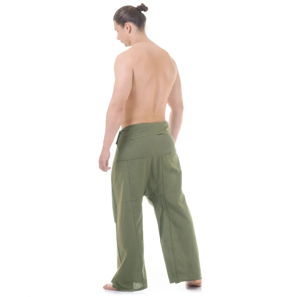 Men's Thai Fisherman Pants Olive Grove