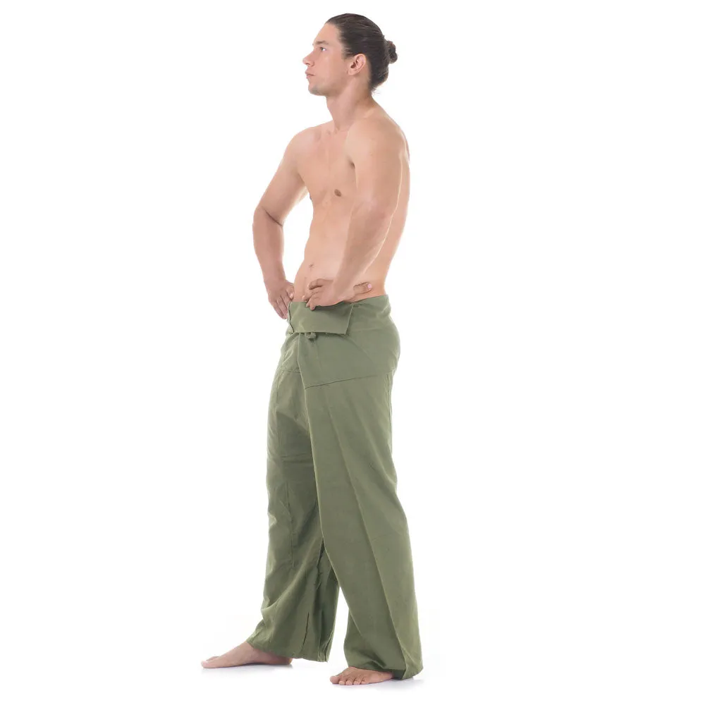 Men's Thai Fisherman Pants Olive Grove