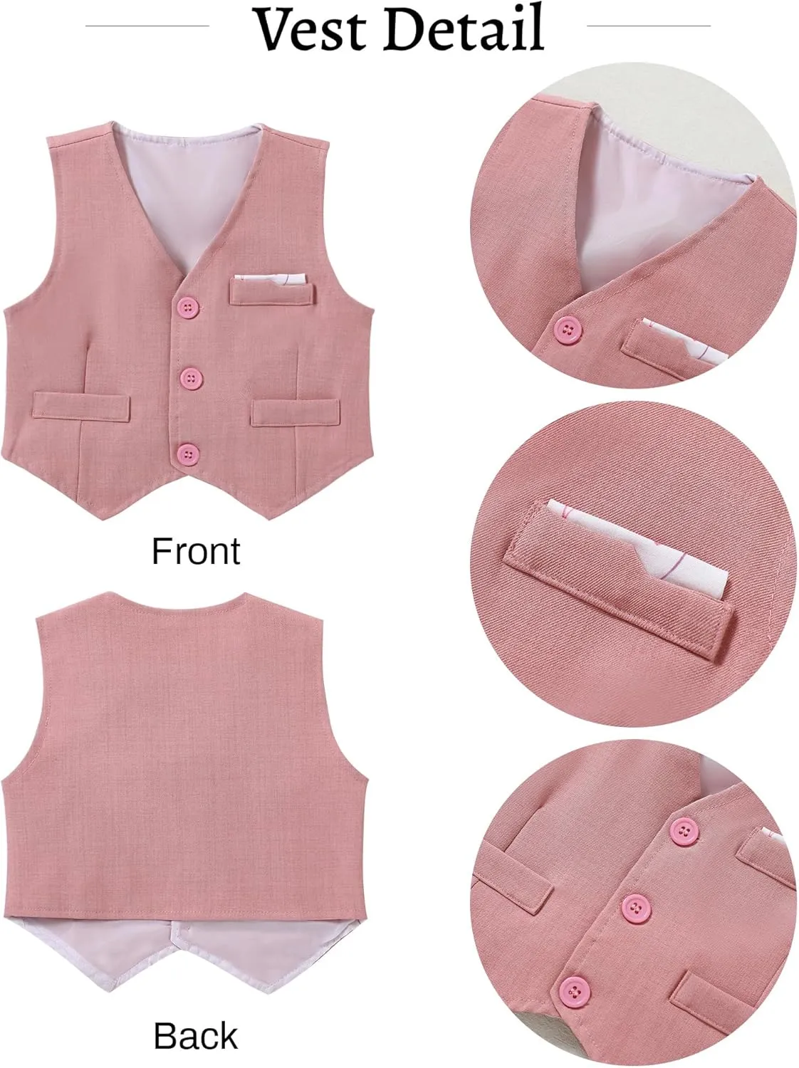 nilikastta Toddler Baby Boy Clothes Suit Gentleman Wedding Outfits Formal Dress Shirt/Bowtie/Vest/Suspender Pants 1-9years