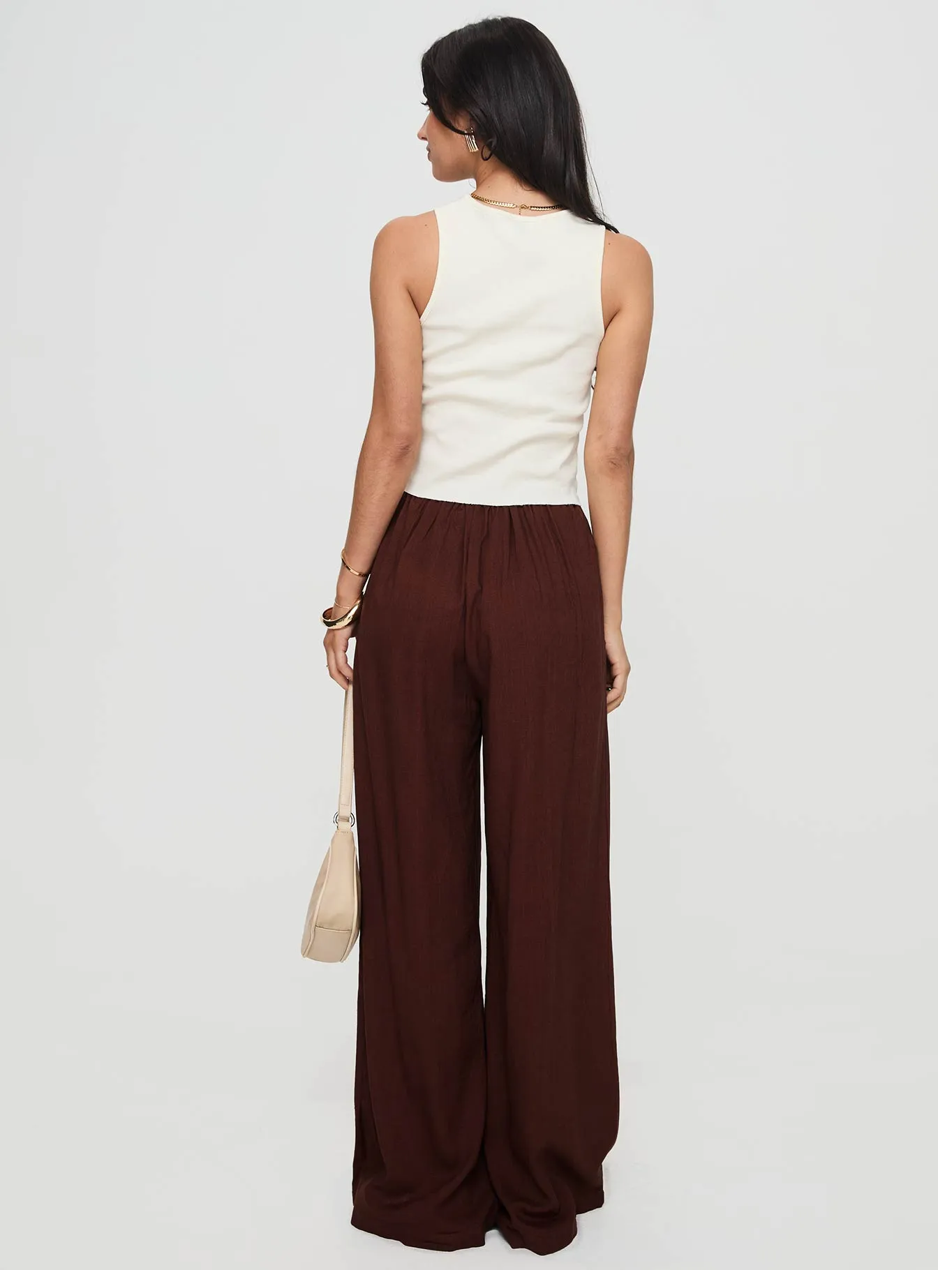 Ogilvie Linen Blend Pants Chocolate