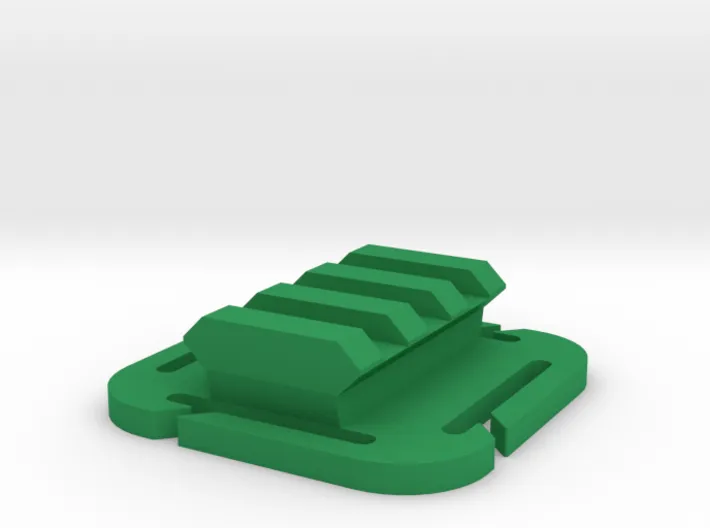 Picatinny Rail (3-Slots) for MOLLE Mount - for Attaching Action Cam, Flashlight Torch, etc. to Vests and Backpacks - AirPower3D