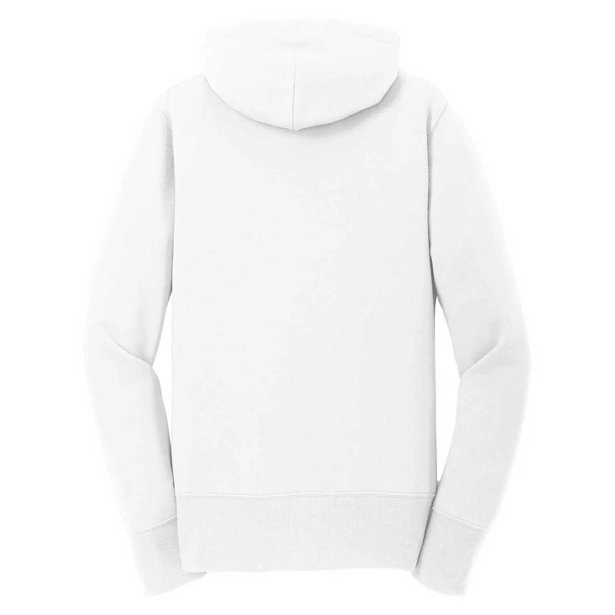 Port & Company Women's White Core Fleece Full-Zip Hooded Sweatshirt