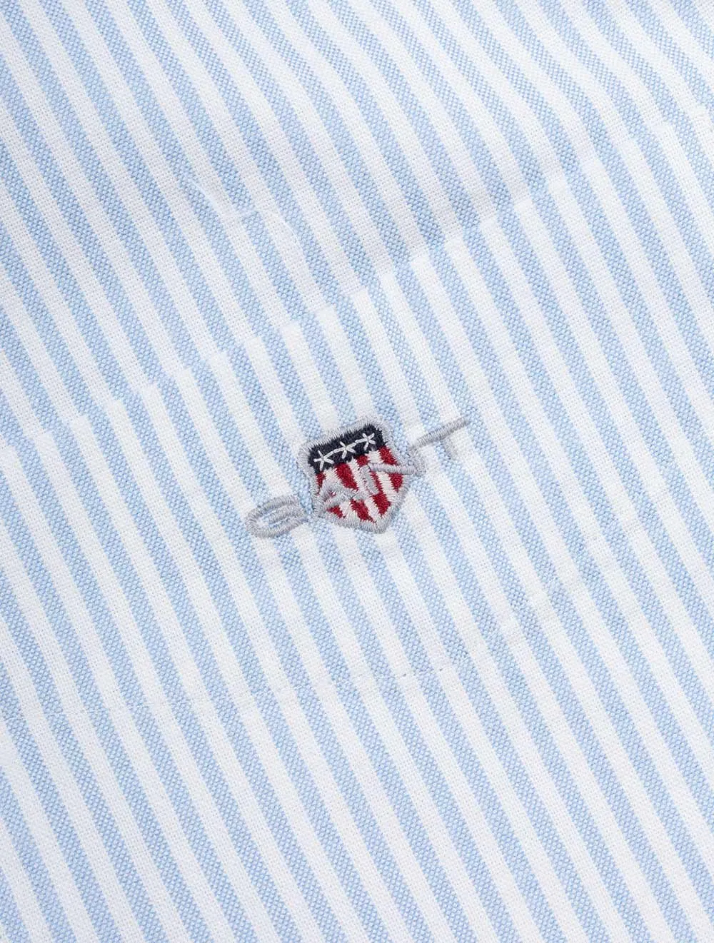 Regular Fit Oxford Banker Stripe Shirt Light Blue