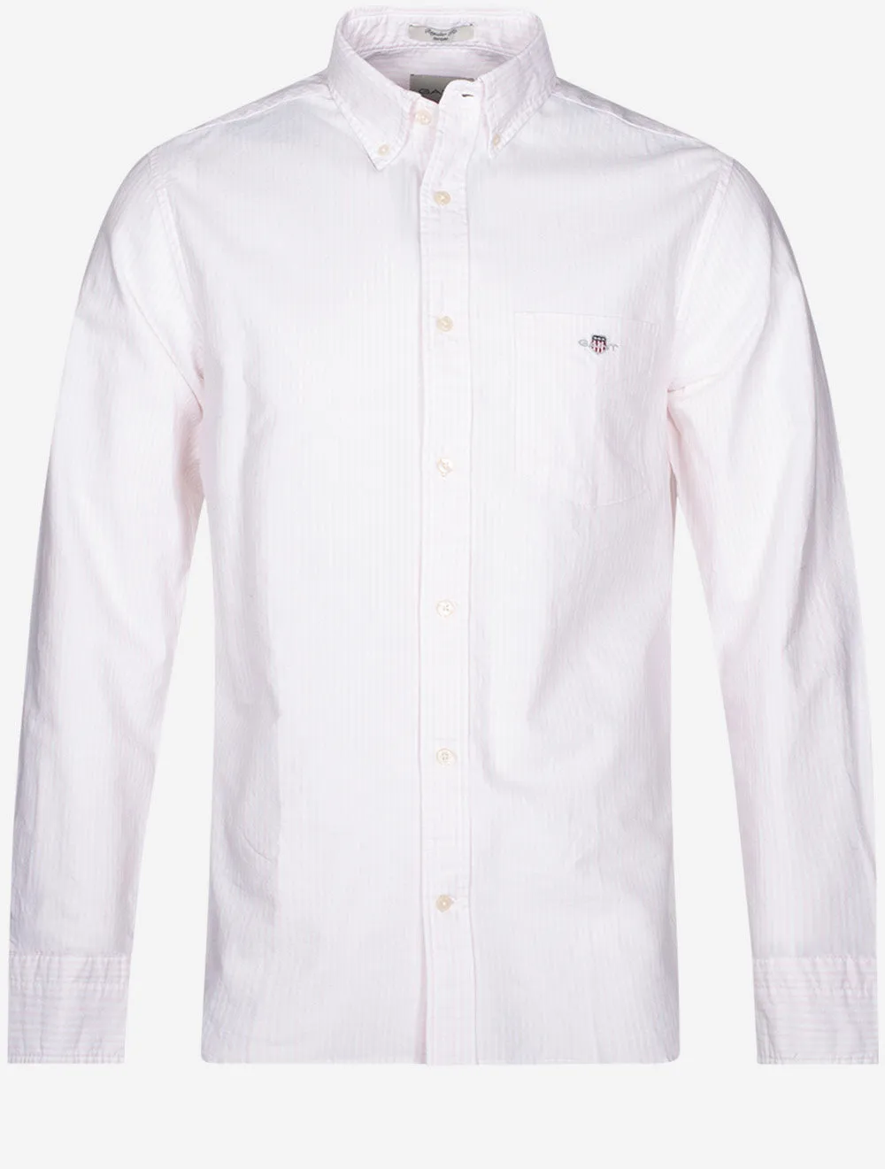 Regular Fit Oxford Banker Stripe Shirt Light Pink