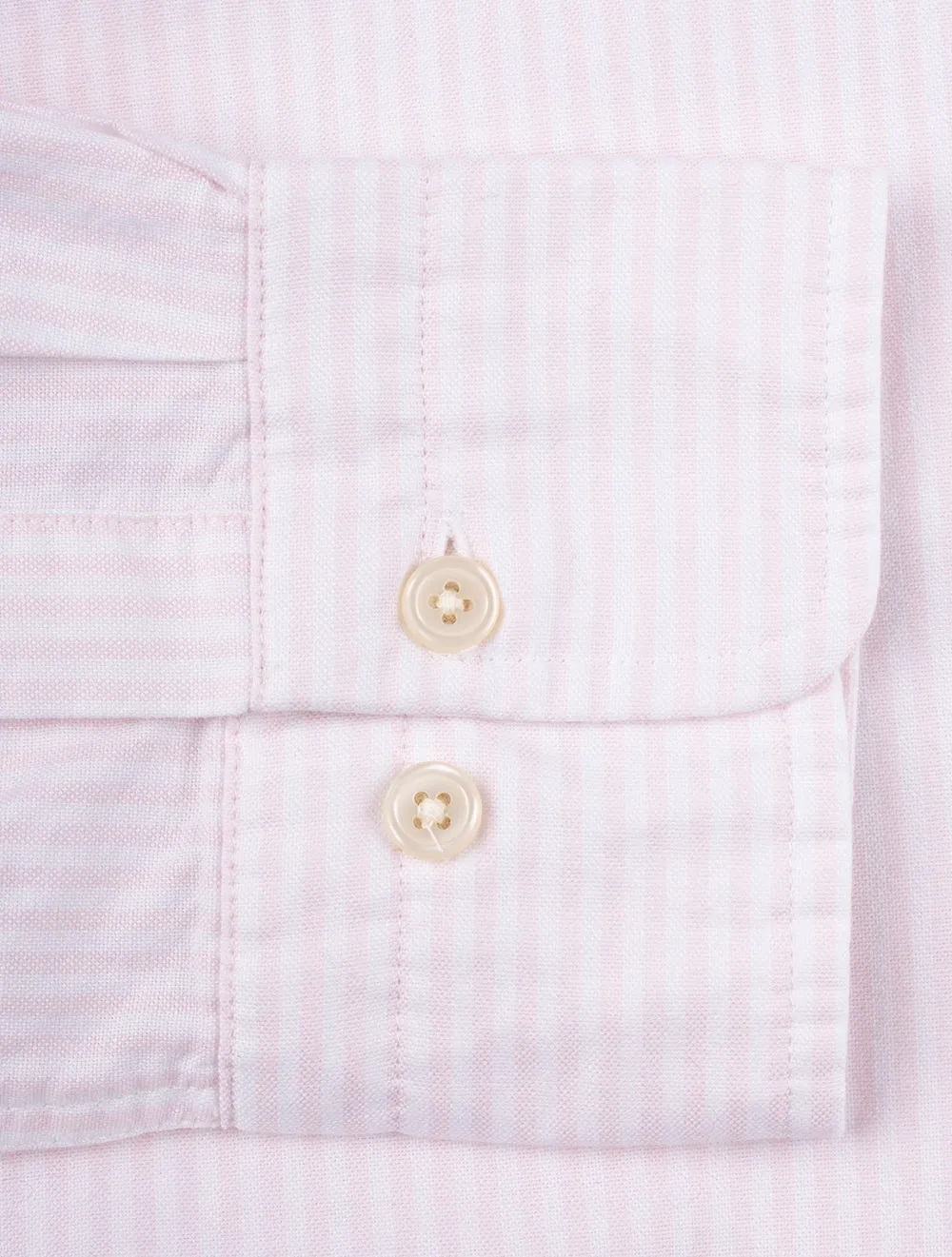 Regular Fit Oxford Banker Stripe Shirt Light Pink