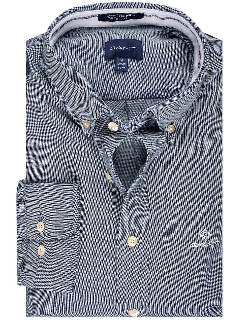 Regular Fit Tech Prep��� Piqu�� Shirt Persian Blue