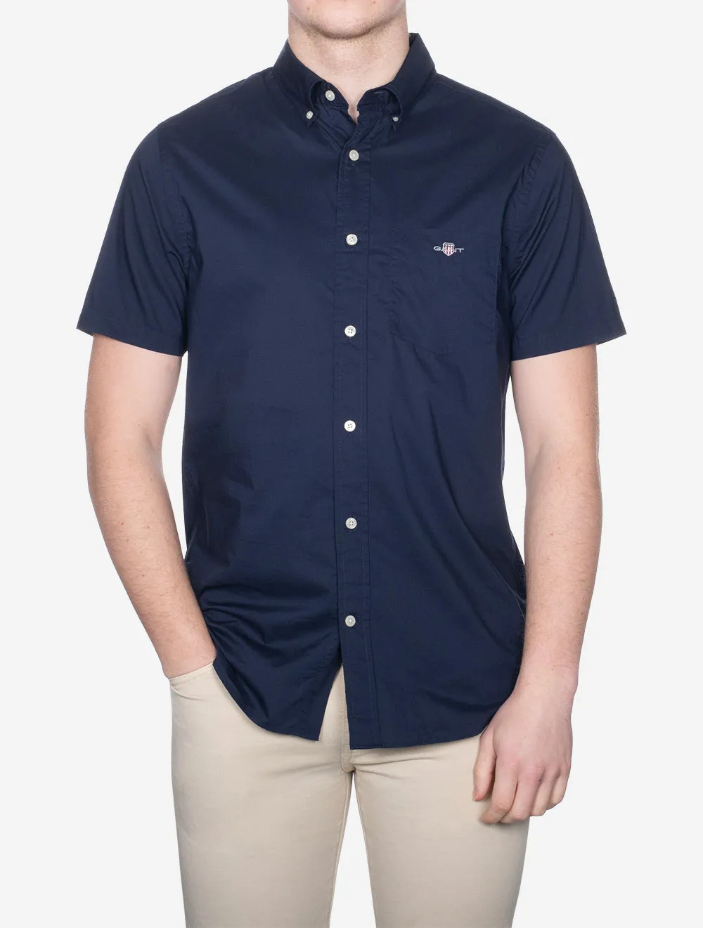 Regular Poplin Short Sleeve Marine