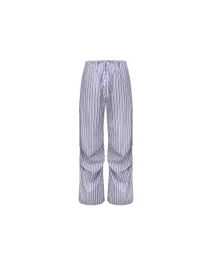 RELAXE TUCK PANT NAVY STRIPE